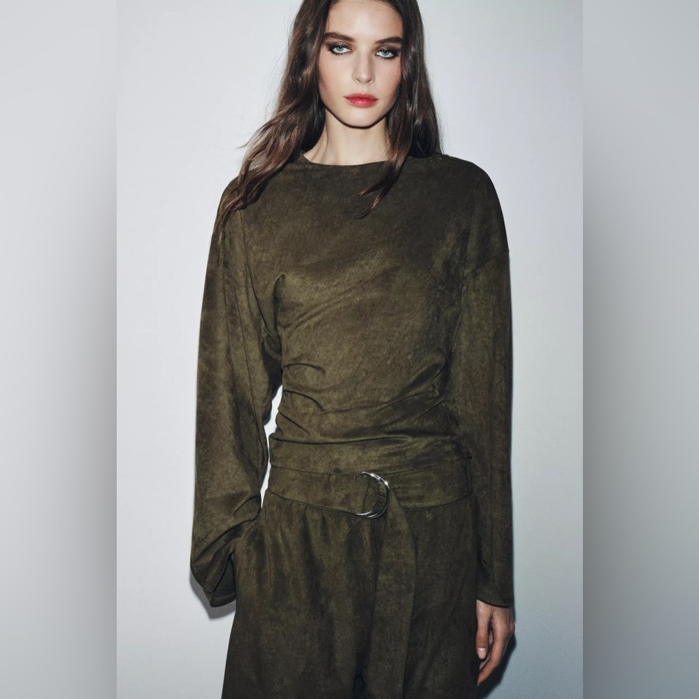 Zara Faux Suede Women's Top